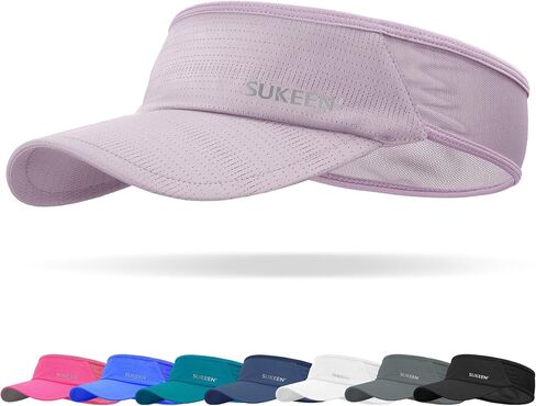 Sukeen Sports Sun Visor Men Women Lightweight Packable Cooling Stretchy Visor Hat for Running, Tennis, Golf Fluorescent Yellow in Saudi Arabia