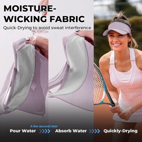 Sukeen Sports Sun Visor Men Women Lightweight Packable Cooling Stretchy Visor Hat for Running, Tennis, Golf Fluorescent Yellow in Saudi Arabia