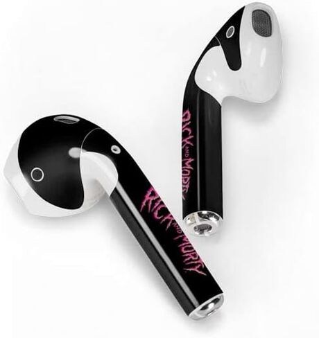 Skinit Decal Audio Skin Compatible with Apple AirPods 2 - Officially Licensed Adult Swim Rick and Morty Portal Boyz Design in Kuwait