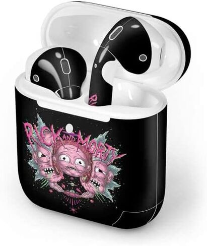 Skinit Decal Audio Skin Compatible with Apple AirPods 2 - Officially Licensed Adult Swim Rick and Morty Portal Boyz Design in Kuwait