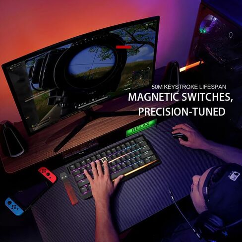 Wired Magnetic Switch Gaming Keyboard MAD60 HE| Aluminum Frame|Plastic Keycaps|8KHz Polling Rate |Rapid Trigger for Esports/PC Gaming (MAD60HE | RGB | White) in Saudi Arabia