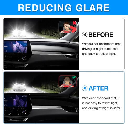 حصيرة غطاء لوحة القيادة من Autorder لعام 2021 2022 2023 2024 ملحقات Buick Envision غطاء داش من الفلانيل حصيرة داش ظلة وهج الأشعة فوق البنفسجية حامي (محرك اليد اليسرى مع HUD) in Saudi Arabia