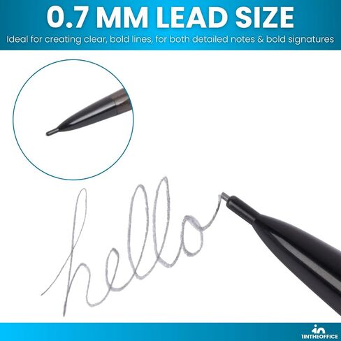 1InTheOffice Mechanical Pencils 0.7mm, 2.5, HB Lead, Black Lead, Smoke Barrel (24 Pack) in Saudi Arabia