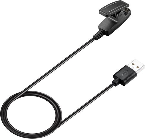 USB Charger for Garmin Move Trend Approach S20/G10 Forerunner 235/35/64/230/630/645/645 Music/735XT/Vivomove HR/Lily/Lily 2/Lily 2 Classic SmartWatch 3.3ft USB Charger Charging Clip Cable Base (2pack) in Kuwait