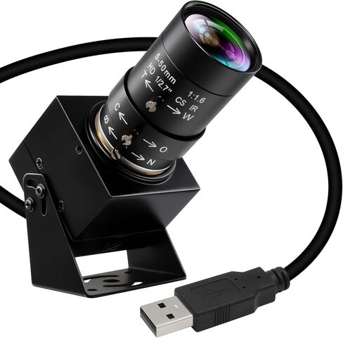 8MP 4K USB Camera, 2.8-12mm 4X Optical Manual Zoom Lens, 2160P Webcam, Plug and Play for OpenCV, Video Conference, Laptop, Raspberry Pi, Jetson Nano, Mac OS in Kuwait