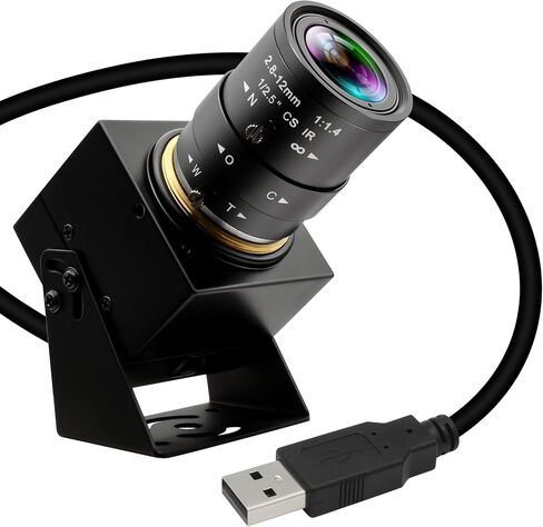 كاميرا ويب IFWAETR USB كاميرا ويب 4K مع عدسة تكبير بصري 2.8-12 مم 4X 2160P OpenCV كاميرا ويب للتكبير والتصغير عن قرب مع ميكروفون وكاميرا مؤتمرات للكمبيوتر والكمبيوتر المحمول Jetson Nano وRaspberry Pi in Kuwait