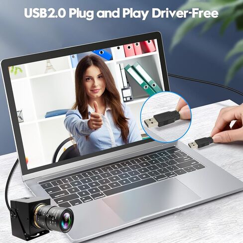 كاميرا ويب IFWAETR USB كاميرا ويب 4K مع عدسة تكبير بصري 2.8-12 مم 4X 2160P OpenCV كاميرا ويب للتكبير والتصغير عن قرب مع ميكروفون وكاميرا مؤتمرات للكمبيوتر والكمبيوتر المحمول Jetson Nano وRaspberry Pi in Kuwait