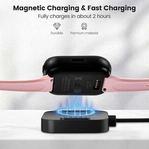 متوافق مع Syncup Kids Watch Watch 2 شاحن ، شاحن مغناطيسي مع كابل USB 3.18 قدم ، وملحقات الساعات الذكية ، الأسود (وليس لمزامنة Syncup 1) in Saudi Arabia
