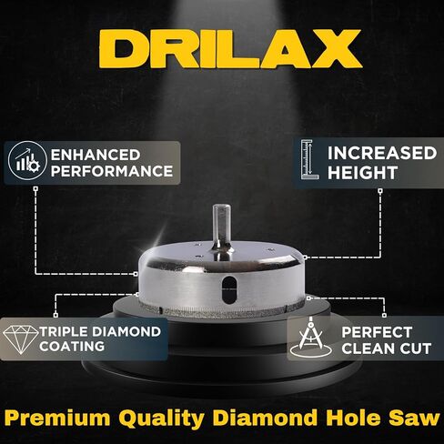 Drilax 4-3/4 inch Diamond Hole Saw Drill Bit Ceramic Porcelain Tile Saw Marble Granite Quartz Circular Dustless Clean Drilling Tool 4 3/4 in in Saudi Arabia