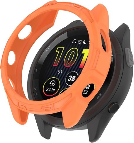 Protector Cover for Garmin Forerunner 265 Case Soft TPU Anti-Scratch Bezel Bumper Coverage Rugged Protective Frame Resistant Shell for Garmin Forerunner 265 Watch (Black&Blue&ArmyGreen&Orange) in Saudi Arabia