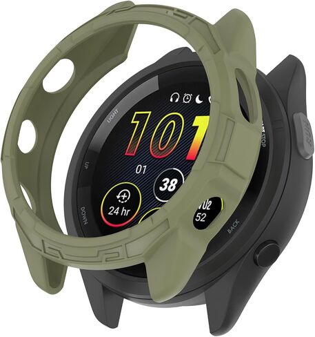 Protector Cover for Garmin Forerunner 265 Case Soft TPU Anti-Scratch Bezel Bumper Coverage Rugged Protective Frame Resistant Shell for Garmin Forerunner 265 Watch (Black&Blue&ArmyGreen&Orange) in Saudi Arabia
