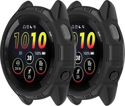 Protector Cover for Garmin Forerunner 265 Case Soft TPU Anti-Scratch Bezel Bumper Coverage Rugged Protective Frame Resistant Shell for Garmin Forerunner 265 Watch (Black&Blue&ArmyGreen&Orange) in Saudi Arabia