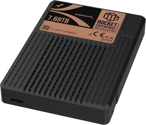 Sabrent Rocket Enterprise PCIe 4.0 U.2 NVME 1.92TB SSD ، محرك خادم رفيعة المستوى مع حماية فقدان الطاقة ، حتى 7000 ميغابايت ، 1DWPD ، حماية E2E ، NVME-MI ، 2.5M MTBF (SB-P4U2-1920) in Kuwait
