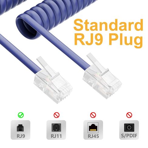 Uvital 1 Pack 16FT Pink Extra Long Phone Handset Cord(Coiled Length 2FT), Phone Cord for Landline, RJ9 Telephone Cords for Landline Phones in Kuwait