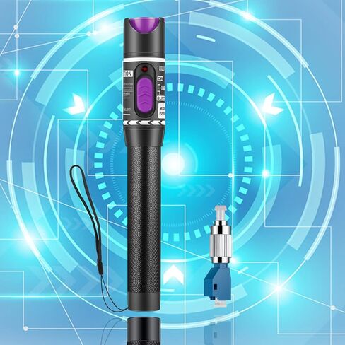 3pc 30MW 30KM Visual Fault Locator VFL Fiber Optic Tester Fiber Optic Cable Tester with 1pcs Singlemode 9/125um FC Male to LC Female Adapter in Kuwait