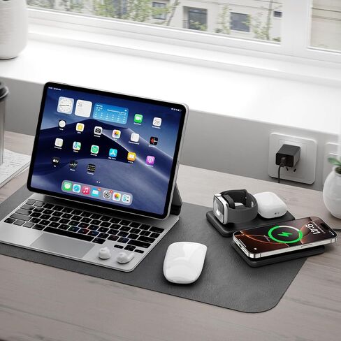 Wireless Charger for iPhone-3 in 1 Charging Station for Apple Multiple Devices, Travel Charger for iPhone 16 15 14 13 12 pro max & AirPods 4/3/Pro & Apple Watch in Saudi Arabia