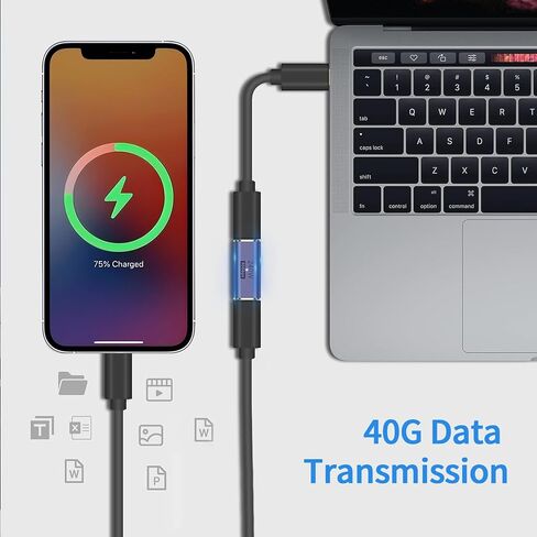 USB C 90 degree, Right Angle Adapter,USB C Female to Female Adapter240W PD, 40Gbps and 8K video]supports Thunderbolt 4/3 cable for laptops, tablets and phones (3 packs) (3 Styles usb c adapter) in Saudi Arabia