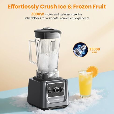 Blenders for Kitchen, 2000W Professional Grade High-Speed Countertop Blender with 68oz Pitcher & 27oz To-Go Cup for Smoothies, Ice, and Frozen Fruit, BPA-Free, Dishwasher Safe in Kuwait