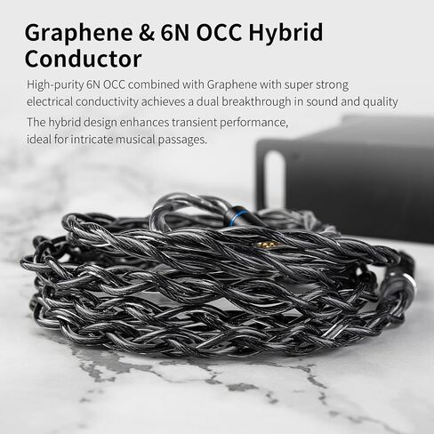 KBEAR P34 IEM Cable, 5N 2-Strands 98-Core OFC Silver-Plated HiFi Earphone Upgrade 2Pin Cable, Interchangeable 3.5mm/4.4mm Plug, in Ear Monitors Headphones Replacement Wire for Audiophile Musician in Kuwait