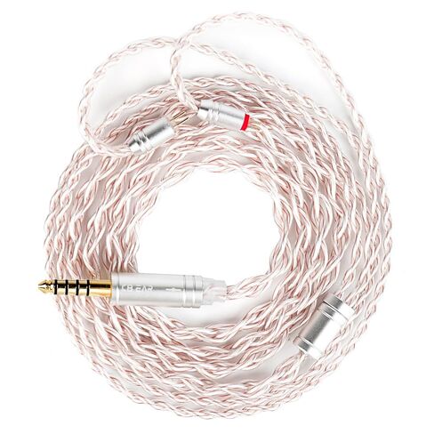 KBEAR FanMusic 2Pin IEM Cable, 6N OFC Silver-Plated Earphone Upgraded Cords Headphone Extension Wire, in Ear Monitors Cable for Audiophile Musician, 3.5mm Gold-Plated Plug (Silver Pink, 2PIN 3.5MM) in Kuwait