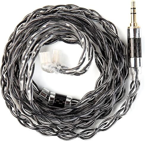 KBEAR P34 IEM Cable, 5N 2-Strands 98-Core OFC Silver-Plated HiFi Earphone Upgrade 2Pin Cable, Interchangeable 3.5mm/4.4mm Plug, in Ear Monitors Headphones Replacement Wire for Audiophile Musician in Kuwait