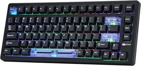 EPOMAKER HE80 Hall Effect Gaming Keyboard, 8K Polling & 32K Scan, Creamy Gasket, DKS, SOCD, Hot-Swappable, RGB Backlit, Wired Gaming Keyboard for PC & Mac (Black) in Kuwait