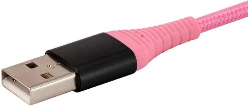كابل Monoprice USB 2.0 Micro B إلى النوع A للشحن والمزامنة - 6 أقدام - أسود | جديلة نايلون، متينة، معززة بالكيفلار - سلسلة AtlasFlex in Saudi Arabia