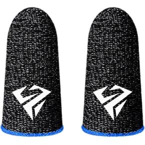 1Pair Finger Cover Game Controller Sweat Proof Non-Scratch Sensitive Screen Gaming Artifact Thumb Gloves Finger Game Sleeve, Gaming Accessories, Cell Phone Gaming Finger Sleeves