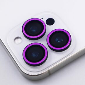 for iPhone 16 Pro / 16 Pro Max Camera Lens Protector Glow in the Dark Tempered Glass Screen Accessories Luminous Lens Cover for iPhone 16 Pro/Pro Max (3PCS) (White)