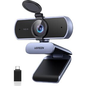 UGREEN 4K Webcam for PC Ultra HD 1080P 60FPS Web Camera with Microphone, Privacy Cover, 70° Fov, PDAF Autofocus, USB A and USB C Adapter, Plug & Play, for Streaming, Conference, Zoom