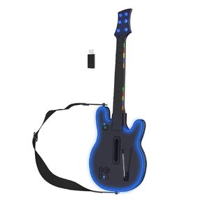 JDDWIN Wireless Guitar Hero Controller for Xbox Series X|S, Xbox One, Xbox OneS|X, PC,Rock Band 4 & Fortnite Festival with RGB Light&Strap & Wireless Dongle
