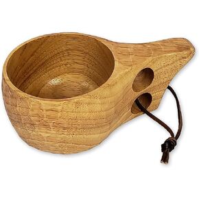 Skógr Nordic Style Kuksa - Carved Wood Camp Mug - Large 10 oz. - Great for Backyard Liesure or Your Family Camping Cooking Gear