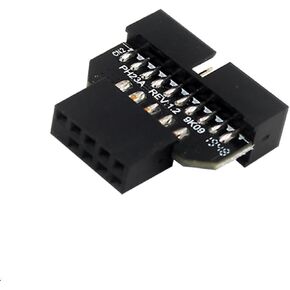 ZEZEFUFU USB 2.0 9-Pin to USB 3.0 19/20-Pin Motherboard Adapter Connector for PC Computer Motherboard Accessory