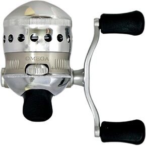 Zebco Omega Spincast Fishing Reel, 7 Bearings (6 + Clutch), Instant Anti-Reverse with a Smooth Dial-Adjustable Drag, Powerful All-Metal Gears and Spare Spool