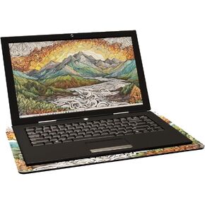 Laptop Desk, Ultra-Portable, Stylish Art Print, Super Thin and Light, Made in USA, Travels Well, Starry Pines/Medium