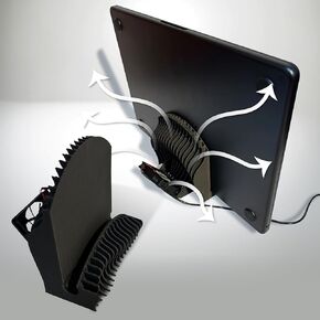 Vertical Cooling Stand for MacBook Air M2 & M3, Thermally Conductive Polymer, 3D-Printed