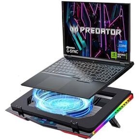 Cooling Pad for Acer Predator Triton X PTX17-71 Gaming Laptop Cooler with Powerful Turbo Cooling Fan Can Fast Cooling CPU+GPU 40°C,Variable Speed,6 RGB Light 3 USB-A