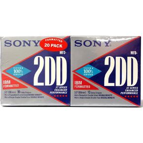Sony Mfd-2dd 1mb Xt Series 3.5 Diskette 20 Pack