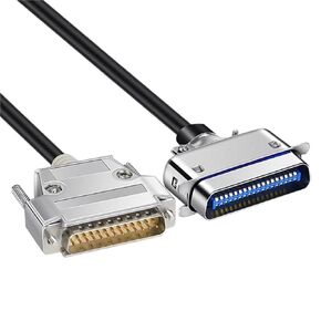 1Pcs DB25 to CN36 Parallel Printer Data Cable Pure Copper Shield 25/36Pin Gold-Plated Signal Line Male to CN36 Computer Connector(Metal Shell,3 Meters)