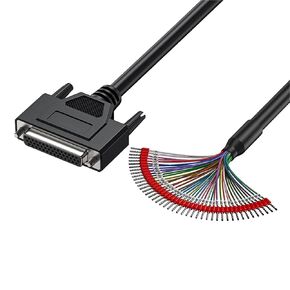 1Pcs DB37 DB44 Single Head with Number Tube Parallel Port Cable 37pin Double Shielding Male Female 44pin 26AWG Connector 3/5/10M(DB37 Female,2m)