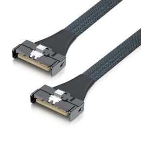ipolex PCIe4.0 SlimSAS to MCIO Cable, SFF-8654 to SFF-TA-1016 8i Certified, Mini Cool Edge HD Connector, 85-ohm Enterprise Server Cable for Storage Array/Data Center, 0.75~0.8m(2.46~2.62ft)
