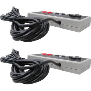 GRABOTE New 2 Pack Plug & Play Black Controller for NES Classic Edition/Mini w/ 10ft Cable