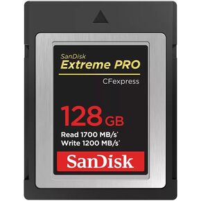 SanDisk Extreme PRO 128GB CFexpress Type-B Memory Card, 1700MB/s Read, 1200MB/s Write