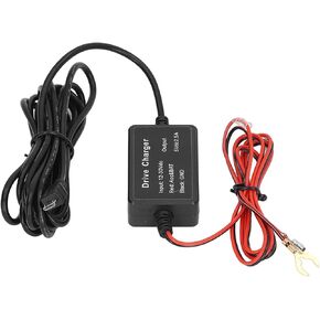 Car Dash Camera Charger Power Cord with ABS Rubber Metal, 24h Surveillance Uninterrupted Power Supply for Dash Cam GPS Navigator Detector (MINI)