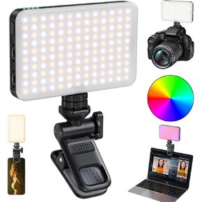 Cell Phone Selfie Light RGB Light, 129 LED Light Beads 10 Modes Adjustable, for iPhone Laptop Camera for Selfies Video conferencing Live Streaming Photography TikTok YouTube Vlog