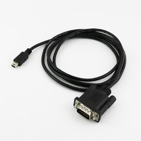 2PC Mini USB 5 Pin Male to VGA DB15 D-SUB 15 Pins Male Adapter Cable for Mobile DVD