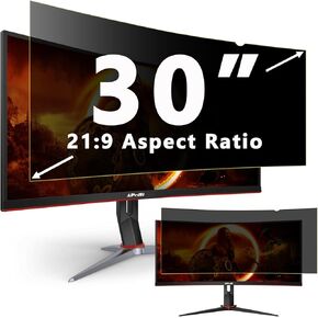 30 Inch Privacy Screen Filter for 21:9 Computer Ultrawide Curved Monitor - Privacy Shield,Anti-Glare and Anti-Blue light Protector