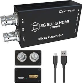 CN20S Professional SDI/HDMI Micro Vido Converter with SDI Loop Out，UHD Video 1080P60 Video Converter for livestreaming