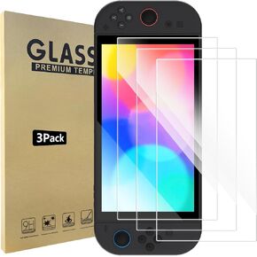 3 Pack Tempered Glass Screen Protector Compatible with Switch 2 (2025 Released), Anti Scratch, Bubble Free, Case Friendly, Ultra Clear