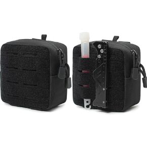 2 حزمة مصغرة MONI MOLLE LOOP BACTER POUCH - فائدة ليزر قطع AMMO POUCH GUISE GOOP GEDGET Organizer Small Admin Molle Pouches EDC Tool Multi Troughest Weist Belt Bet
